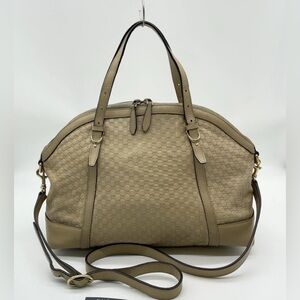 Gucci GG Microguccissima Beige 2way bag & crossbody